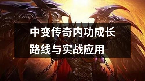 中变传奇内功成长路线与实战应用 中变传奇内功成长路线与实战应用