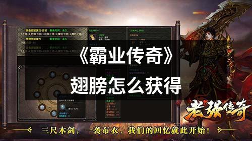 《霸业传奇》翅膀怎么获得