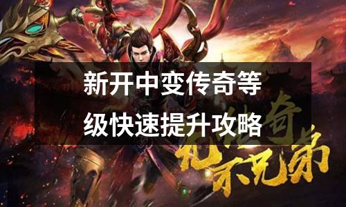 新开中变传奇等级快速提升攻略