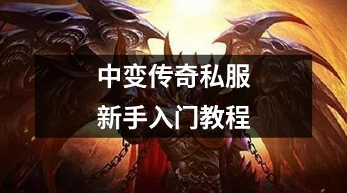 中变传奇私服新手入门教程