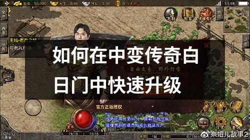 如何在中变传奇白日门中快速升级