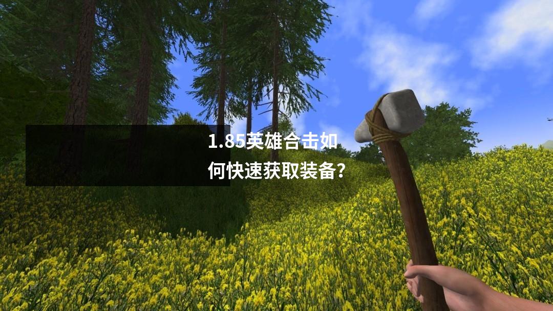 1.85英雄合击如何快速获取装备？